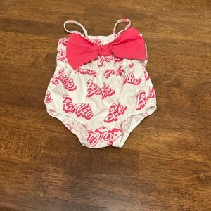 Baby Girl Pat Pat Barbie One-piece outfit with Pink Bow Barbiecore 9-12 Months